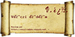 Váczi Ádám névjegykártya
