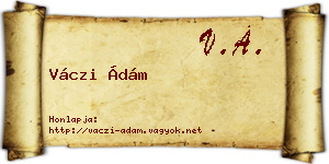 Váczi Ádám névjegykártya